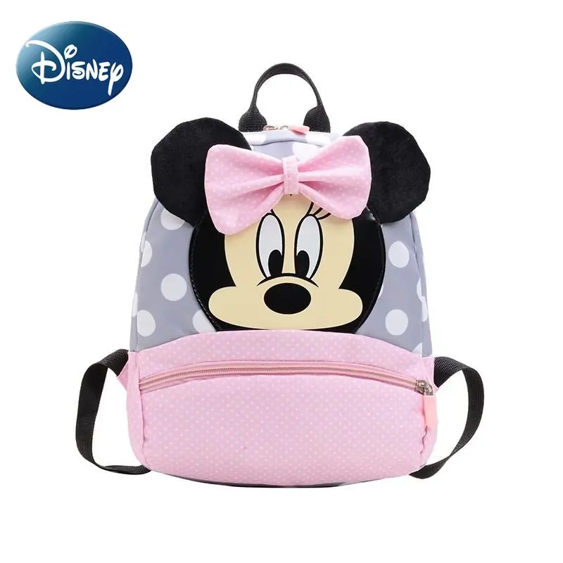 Disney Student School Bags for Girls Kid Kindergarten Preschool Mini Toddler Backpack Nylon Cute Minnie Mouse Free Shipping