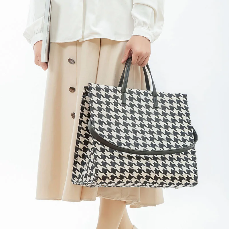 

Новинка 2023, женская сумка-тоут для поездок с стильной текстурой, через плечо в стиле тысячи птиц