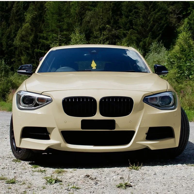 Фото Для BMW 1 серии F20 2011-2014: Высококачественная решетка радиатора (одинарная/двойная линия) из ABS-пластика, глянцевый черный цвет, для переднего бампера автомобиля. №2