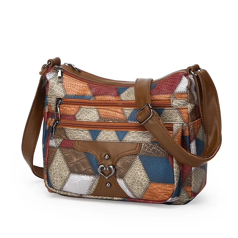 Стильная и простая рабочая сумка-мессенджер большой вместимости с многослойными