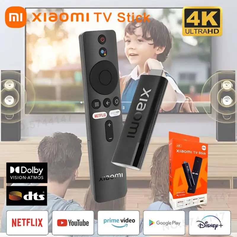 

Global Version Xiaomi Mi TV Stick 4K Android TV Quad-core 1080P Dolby DTS HD Decoding 2GB RAM 8GB ROM Google Assistant Netflix