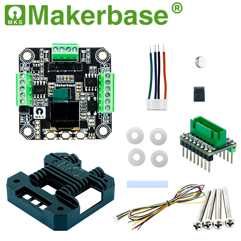 Фото Makerbase MKS SERVO42D CAN RS485 NEMA17 Драйвер шагового двигателя с замкнутым контуром для материнской платы MKS для лазерного гравера с ЧПУ 3D-принтера №2
