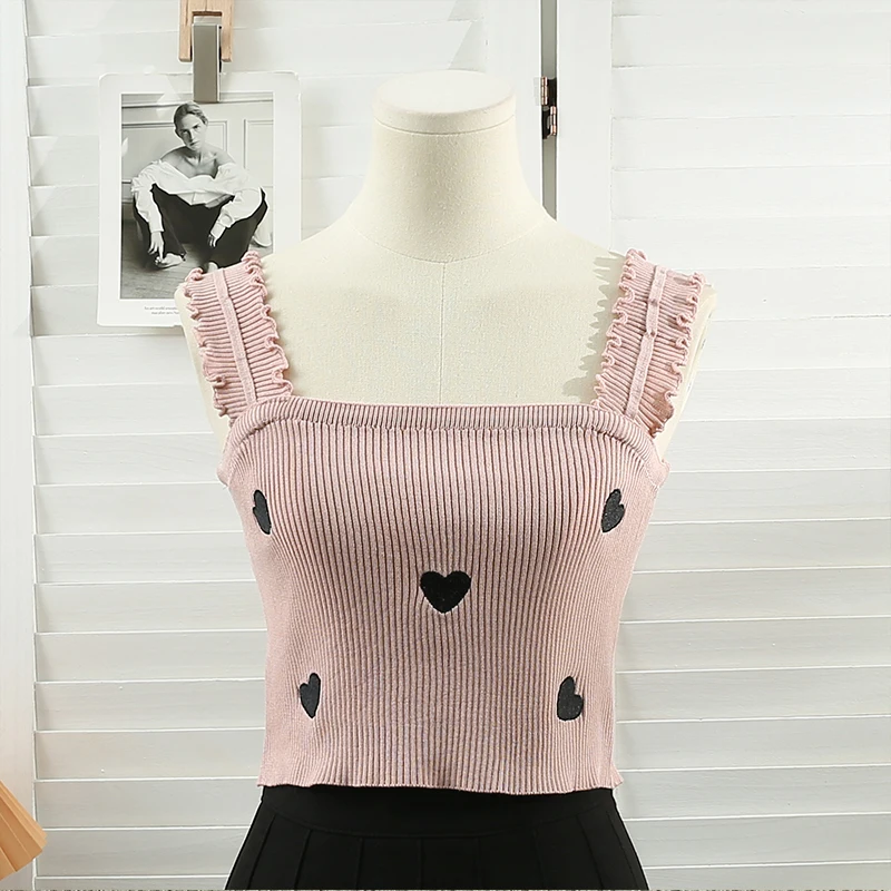 

Women Edible Tree Fungus Straps Tube Tops Sexy Party Beach Bodycone Camis Knit Screw Thread Tank Top Y2k Fashion Cartoon Vest