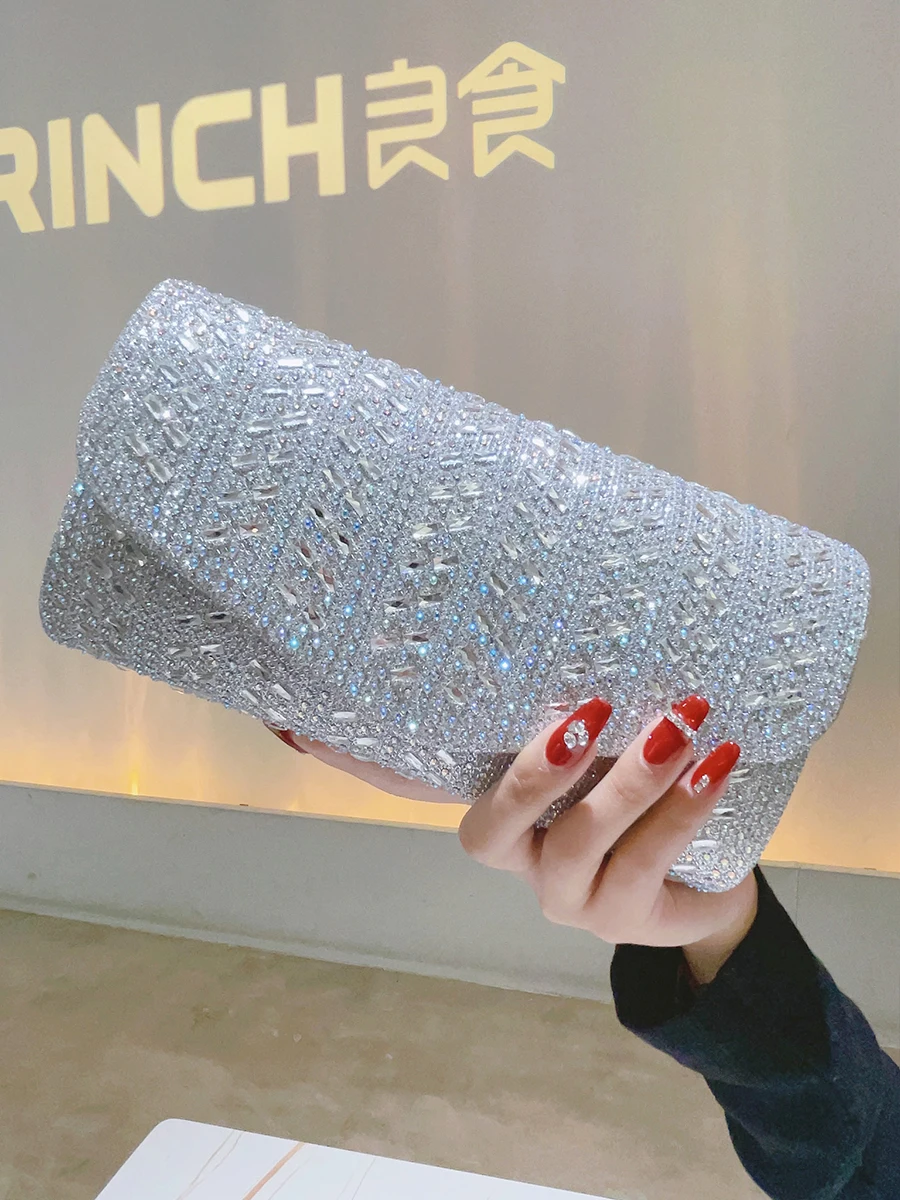 

Rhinestone Clutch Elegant Handbag-crossbody Bag Women's Handbag For Bridesmaid Wedding Party Purse Cocktail Party Evening Bag