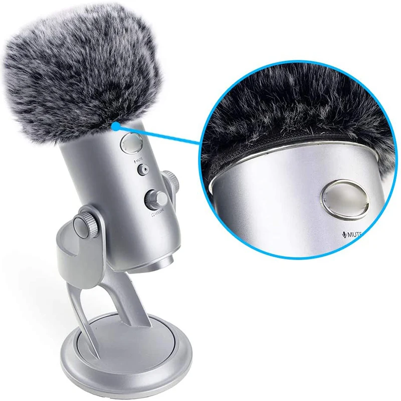 Пушистое ветровое стекло стекло-для Blue Yeti синий USB-микрофон Pro выдвижной фильтр