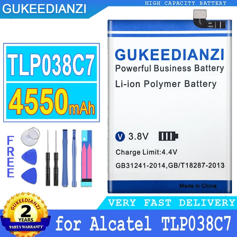 Сменный аккумулятор GUKEEDIANZI TLP038C7 4550 мАч для Alcatel One Touch