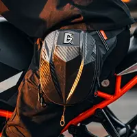 Ghost Racing Motorcycle Drop Leg Bag Waterproof Bike Fanny Pack Cycling Thigh Bag Touring Waist Pack Carbon Fiber Backpack Black