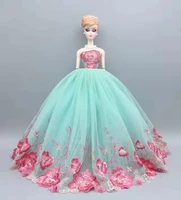 green floral 11 5 doll dress for barbie doll clothes elegant lady wedding dress for 16 bjd doll outfits gown costume gift toys