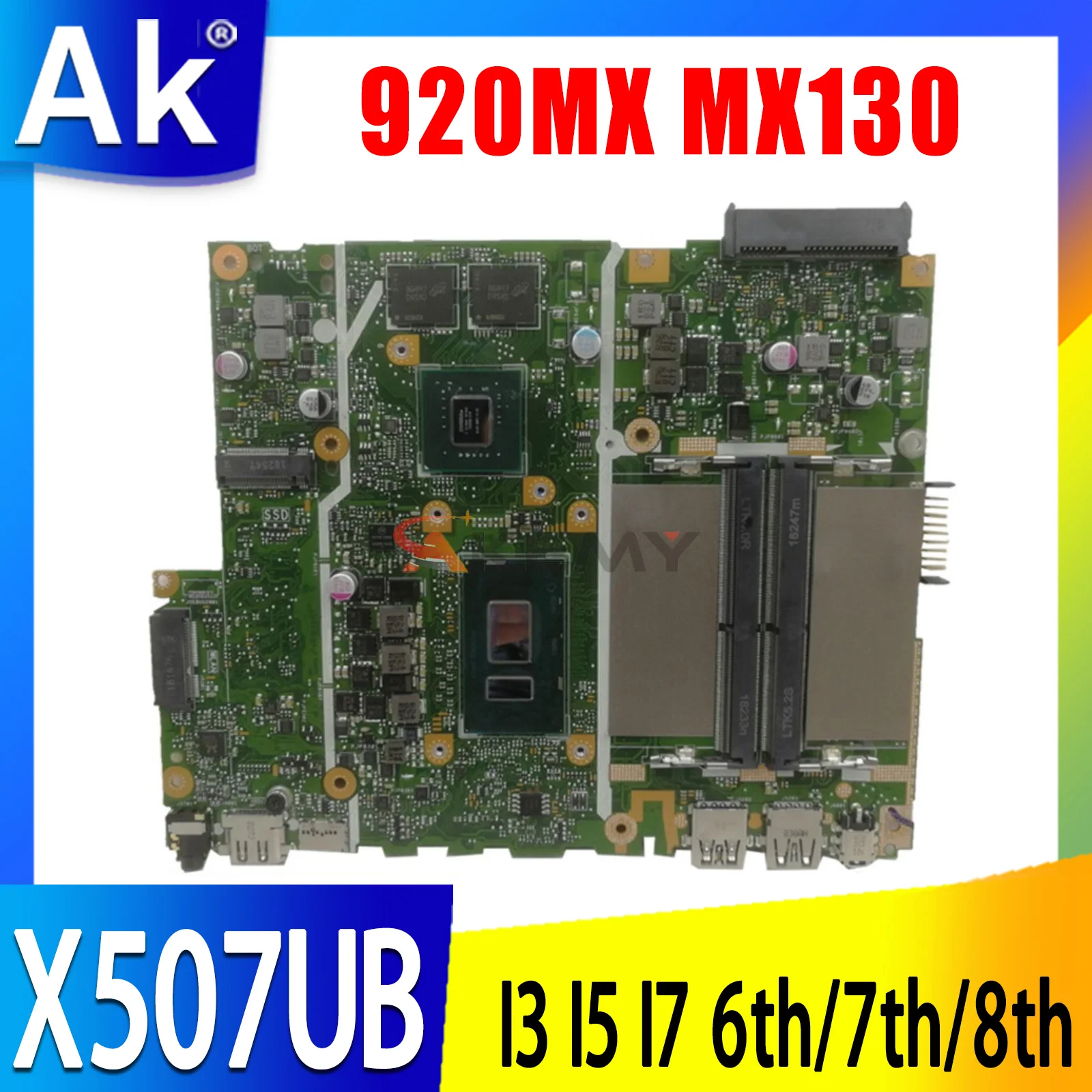 X507UB Материнская плата ASUS X507UBR X507UF A507UB F507UB R507UB A507UF Y5000UB материнская плата для ноутбука I3 I5 I7 6th/7th/8th