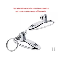 1pc stainless steel 316 heavy duty 360 degrees swivel quick release boat bimini top deck hinge marine yacht hardware accessories