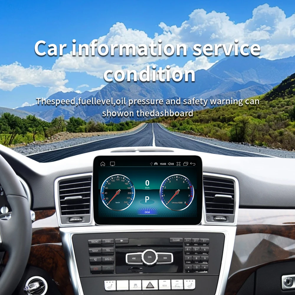 Автомобильный мультимедийный плеер Магнитола на Android 14 с GPS для Mercedes Ben M Class W166 ML250