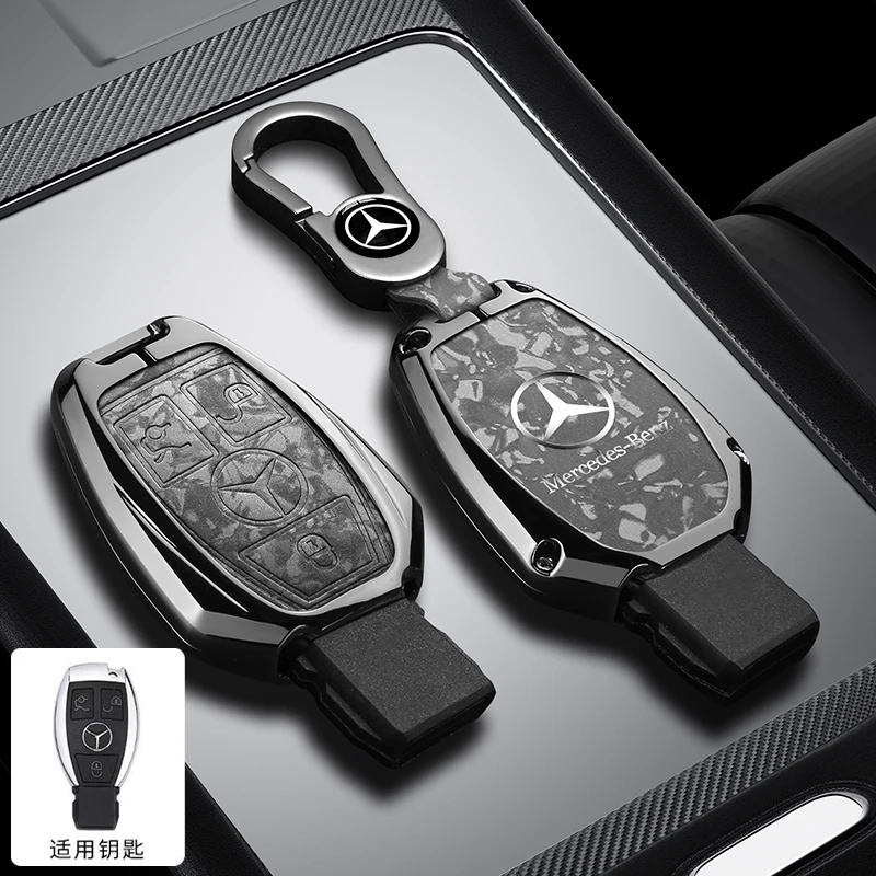 

Для Mercedes Benz A B C E Class GLS GLA GLK GLC CLS CLA AMG W204 W205 W212 W463 W176 Чехол для автомобильного ключа из цинкового сплава Держатель корпуса