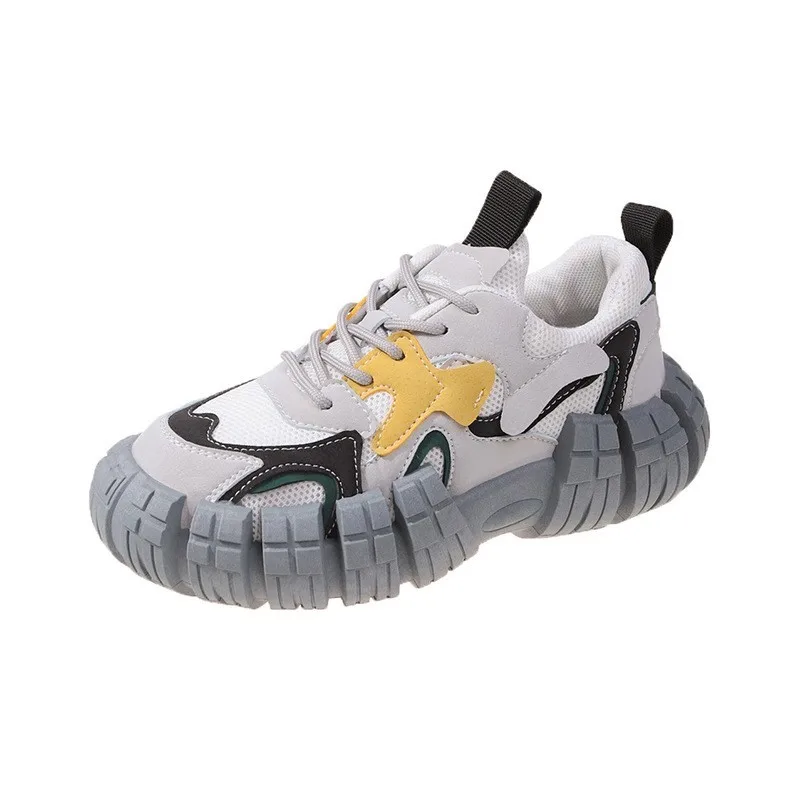 2023 Spring And Autumn New Genuine Leather Thick Sole Tire Shoes Women's Paris Dad Shoes Sports Casual Tank Shoes Walking Shoes