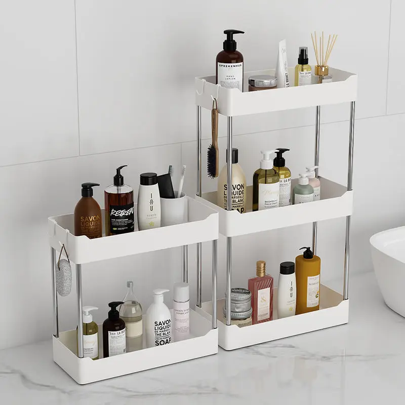 

Under Sink Organizers Storage Bathroom 2-Tier Collection Basket Multi-purpose Bathroom Storage Shelf Organizer Kitchen