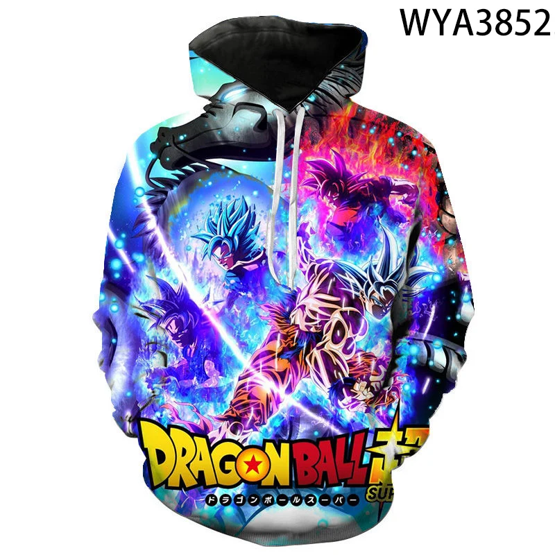 

New Fashion Casual Pullover Anime Dragon Ball Sweatshirts Men Women Children Hoodies DBZ 3D Print Streetwear Boy Girl Kids Tops