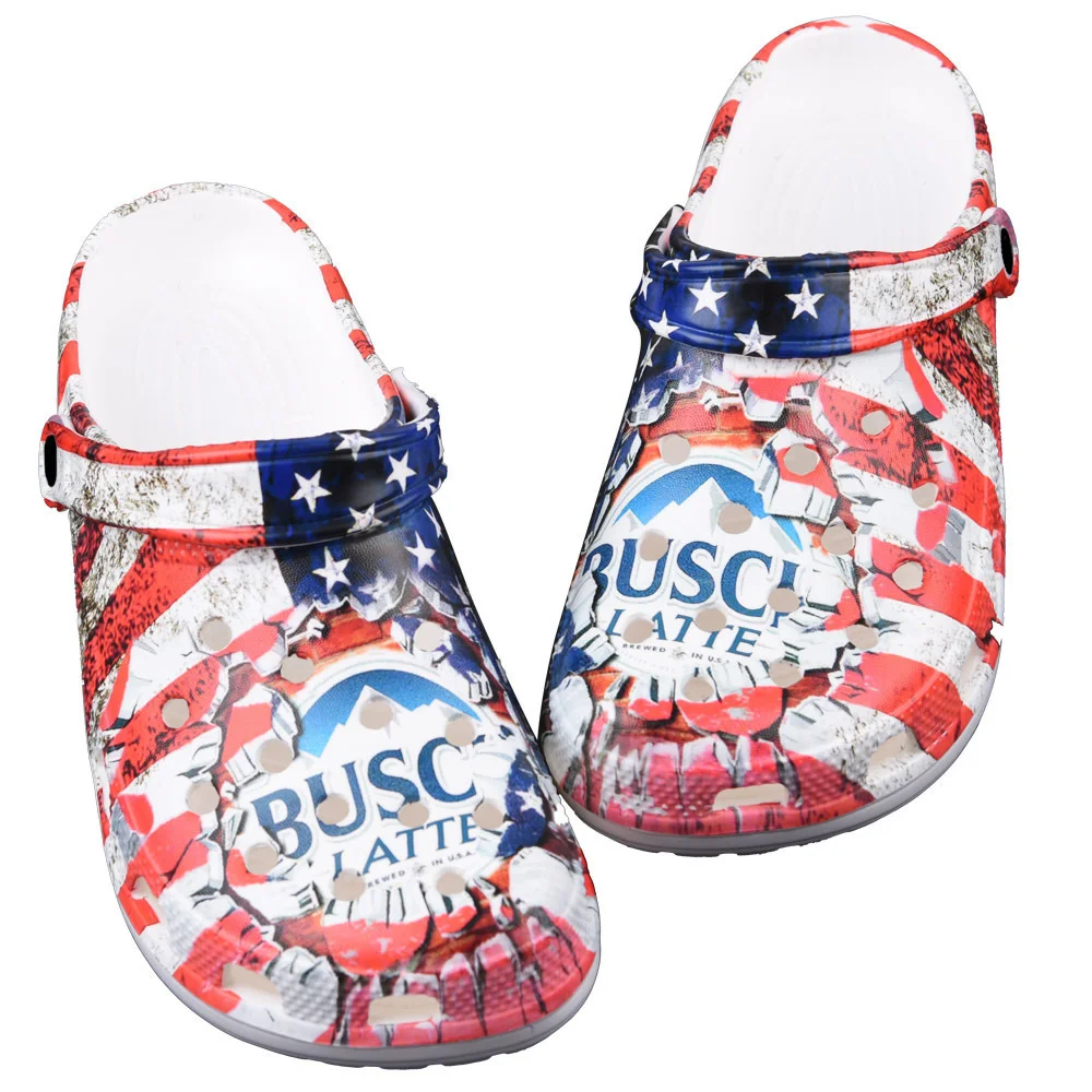 Hot Sale Joker Men PVC Shoe Men Women Colorful Cartoon Garden Shoes Texas Beer Drink Light Star Shoes Available Customized