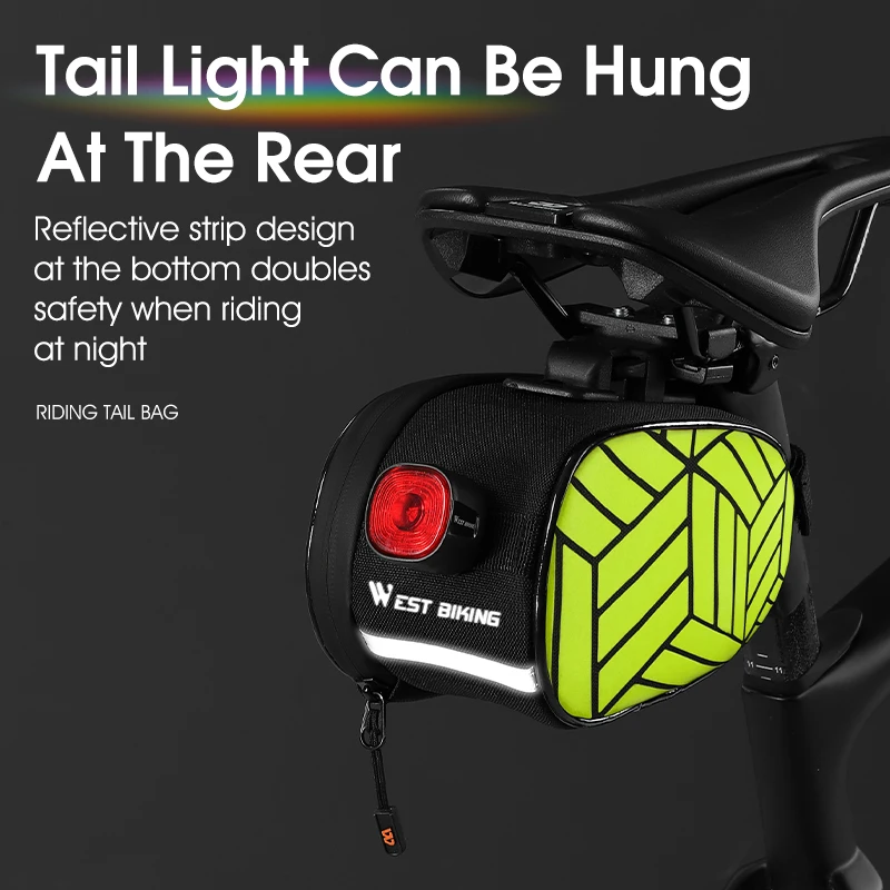 Портативная велосипедная сумка WEST BIKING 1 2 л сверхлегкая светоотражающая для