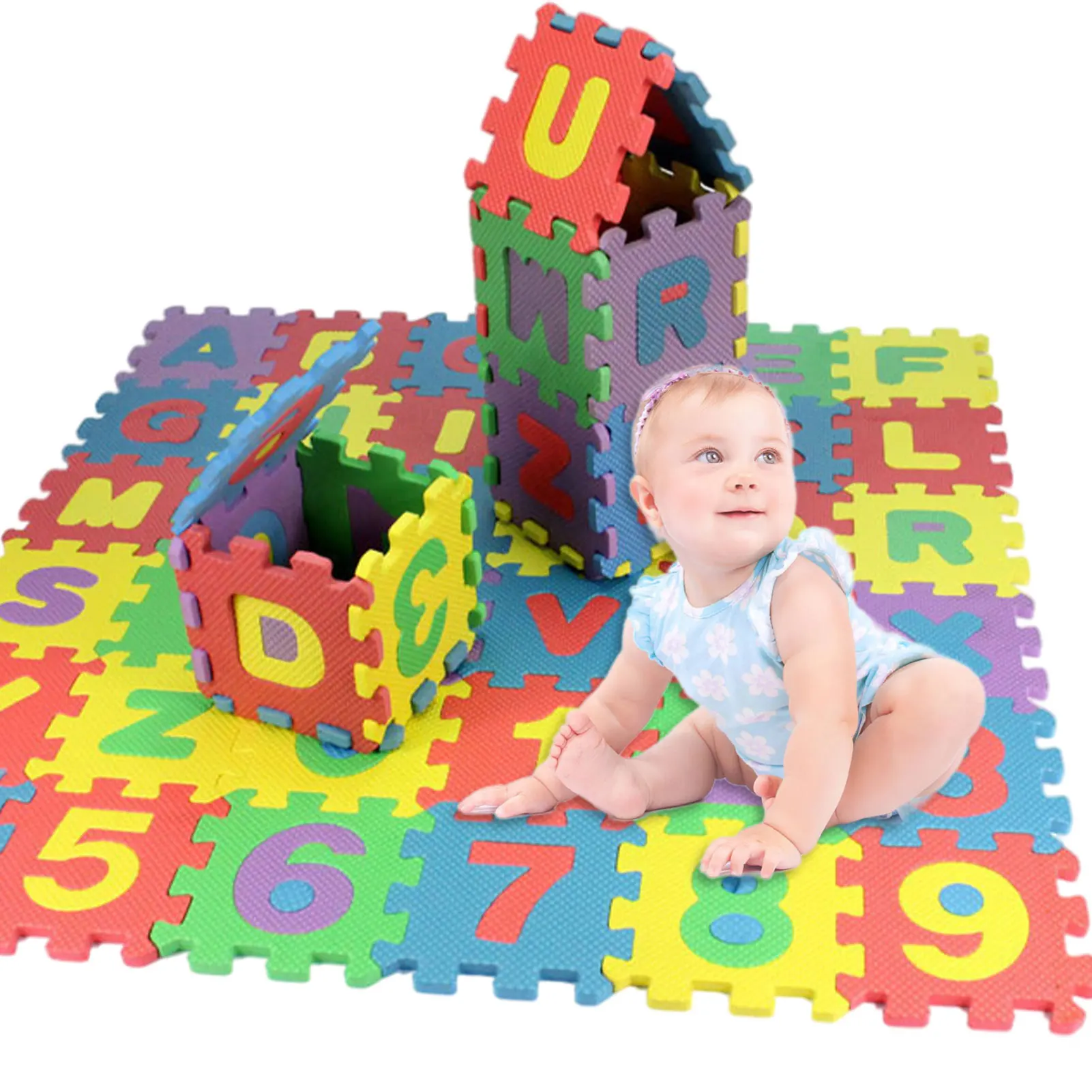 36pcs Baby Child Mini Number Alphabet Puzzle Foam Maths Educational Toy Gift Soft Mat Puzzle Early Educational Toys for Children