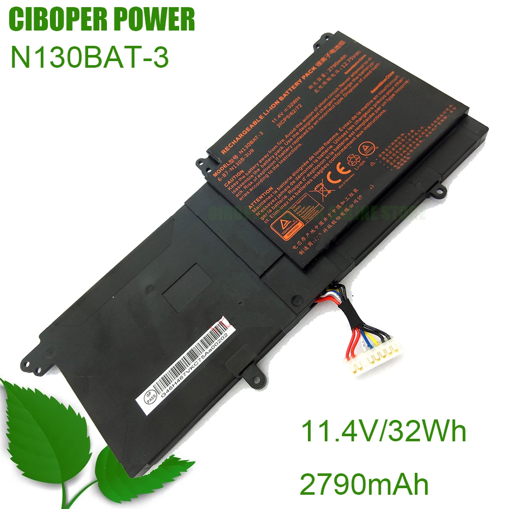 CP Genuine Battery N130BAT-3 32/36Wh For N130BU N131WU NP3130 6-87-N130S-3U9 6-87-N130S-3U9A N130WU N131BU N131WU Pro 13 Series