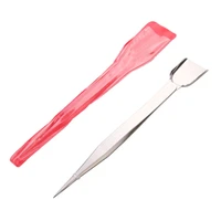 handy tweezers with scoop beading tweezers tool pick up tools for seed beads diamond jewelry making stainless drop shipping