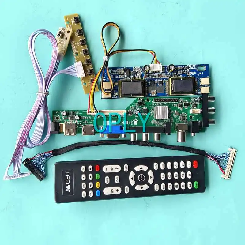 

DVB 3663 Display Controller Board Fit M240HW01 V0/V2/V4/V5 DIY Kit 4-CCFL USB VGA AV RF HDMI-Compatible 1920*1080 24" 30Pin LVDS
