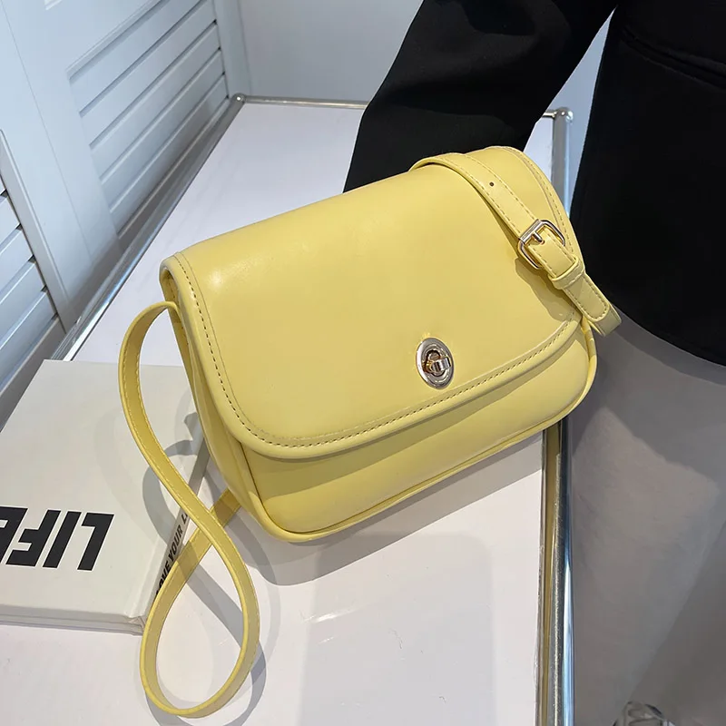 

HOCODO Fashion Flap Shoulder Bag Casual Crossbody Bags Women Pu Leather Travel Handbag Female Solid Color Ladies Messenger Bags