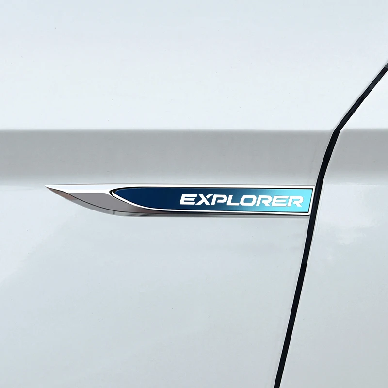 

Металлическая Наклейка для автомобиля, 2 шт., модификация крыла, Лазерная Эмблема для Ford Explorer, автомобильный Стайлинг, внешние аксессуары