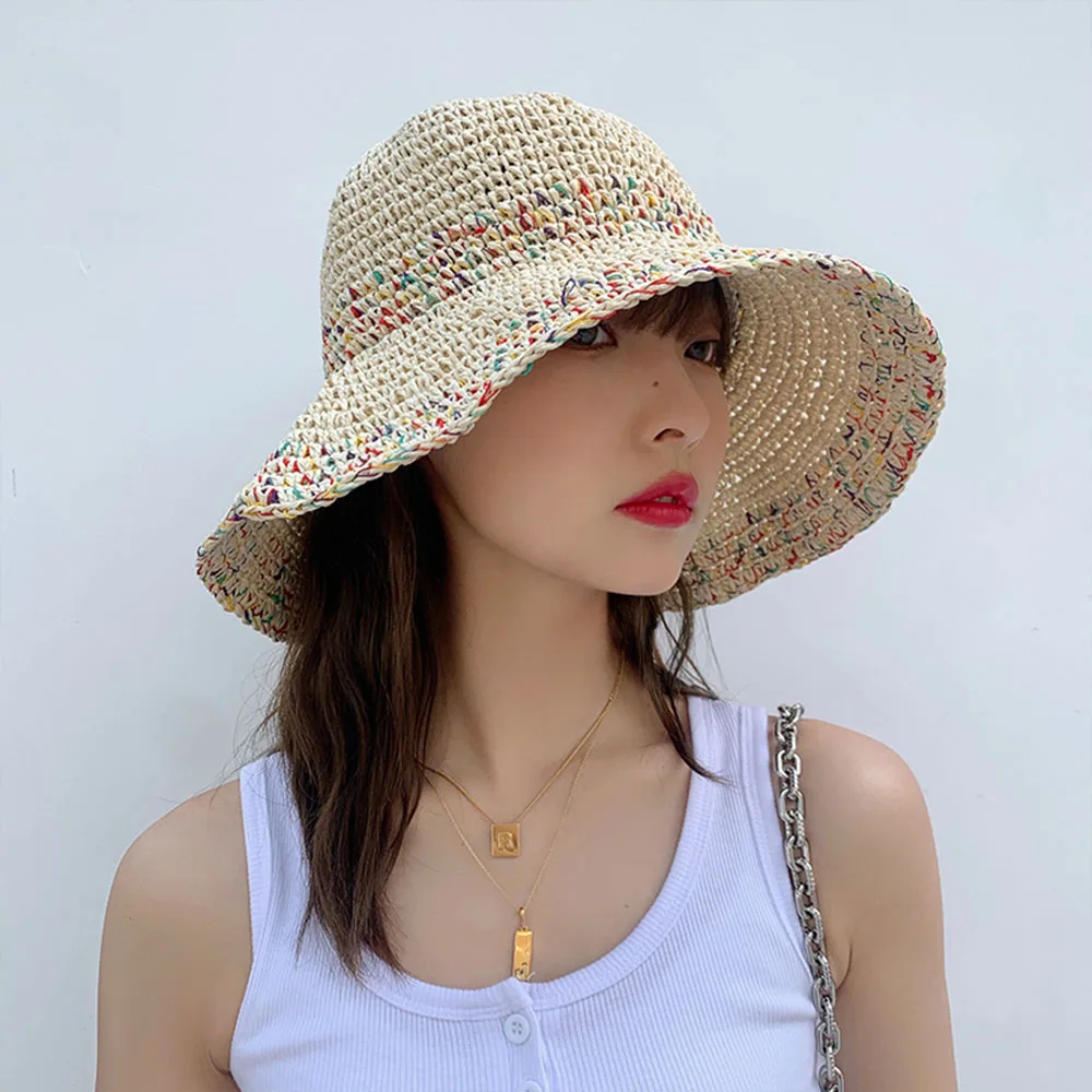 2022 cappello da pescatore Patchwork cappello da donna cappello di paglia cappelli da spiaggia cappello da sole cappello cappelli maschili per donna designer di lusso cappello da Golf fedora