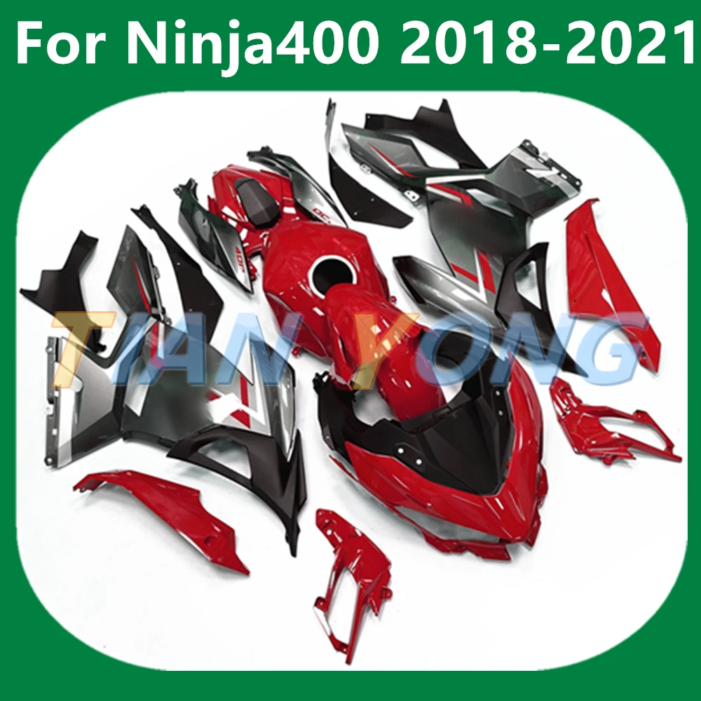 

Motorcycle Full Fairing Kit Bodywork Red Includes Oil Tank Fit Ninja 400 2018-2019-2020-2021-2022 for Ninja400 Injection Cowling