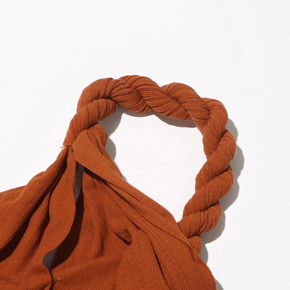 VGH сексуальные комплекты из двух предметов со складками для женщин топы без