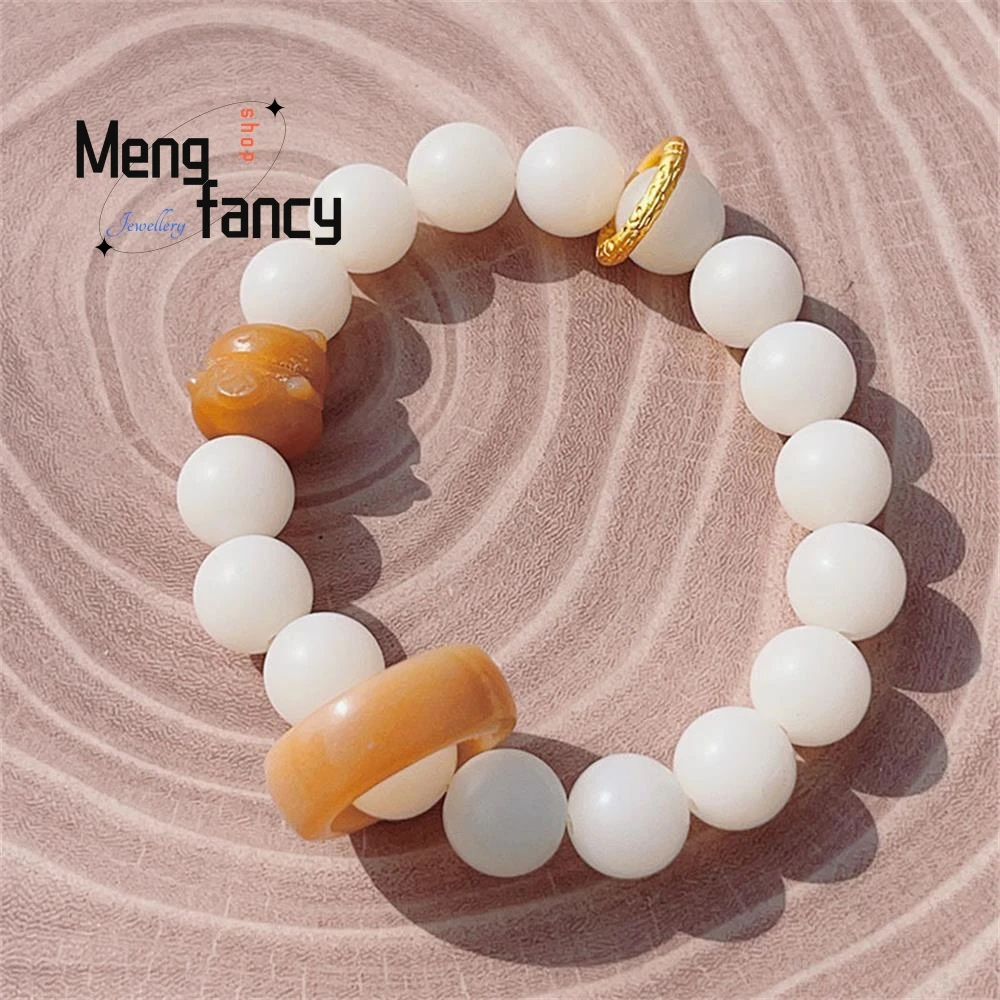 Натуральный браслет Бодхи женское кольцо для бега кошка удачи ручные