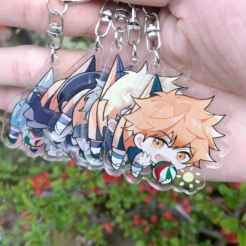 Брелок с Аниме Haikyuu акриловый аксессуар для ключей кулоном Сугавара Куши Юй