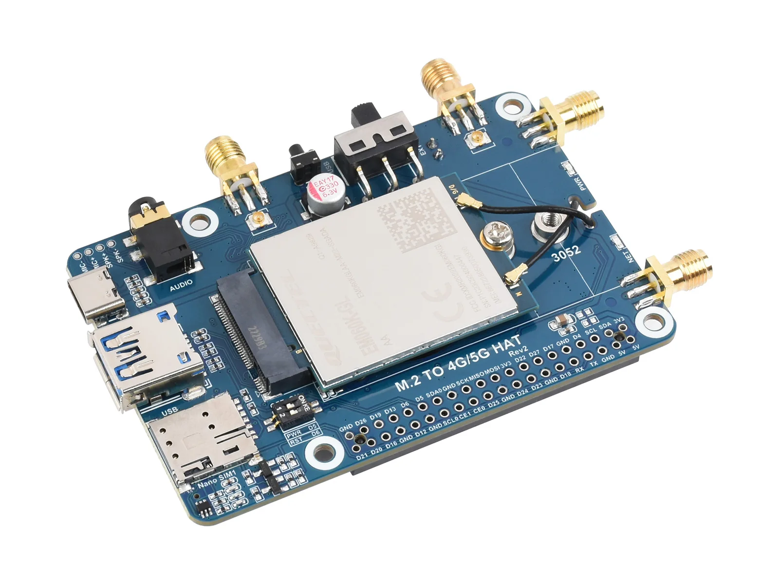 

Женская шляпа Cat-6, Raspberry Pi LTE Cat 6