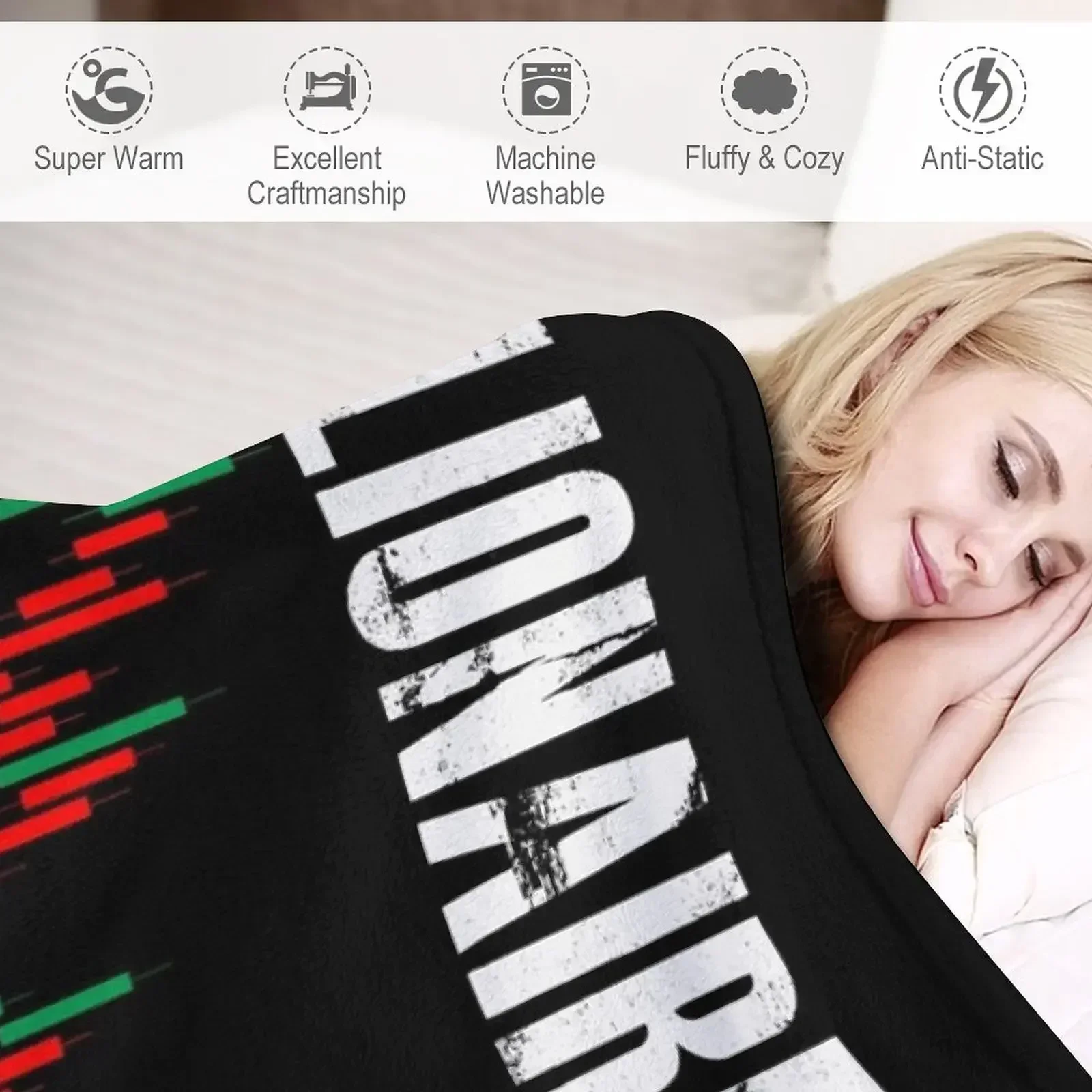 Millionaire In Progress | Daytrader Trader Trading Throw Blanket heavy to sleep Decorative Sofa Blankets