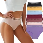 Женское нижнее белье FINETOO L-XXL, женские трусики с высокой талией и буквенным принтом, женские трусы, сексуальные кружевные подштанники для женщин