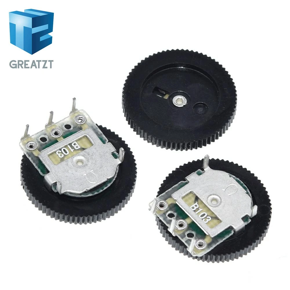 GREATZT 10 шт. B103 16x2 мм кОм двойной циферблат коническое колесо громкости дуплексный