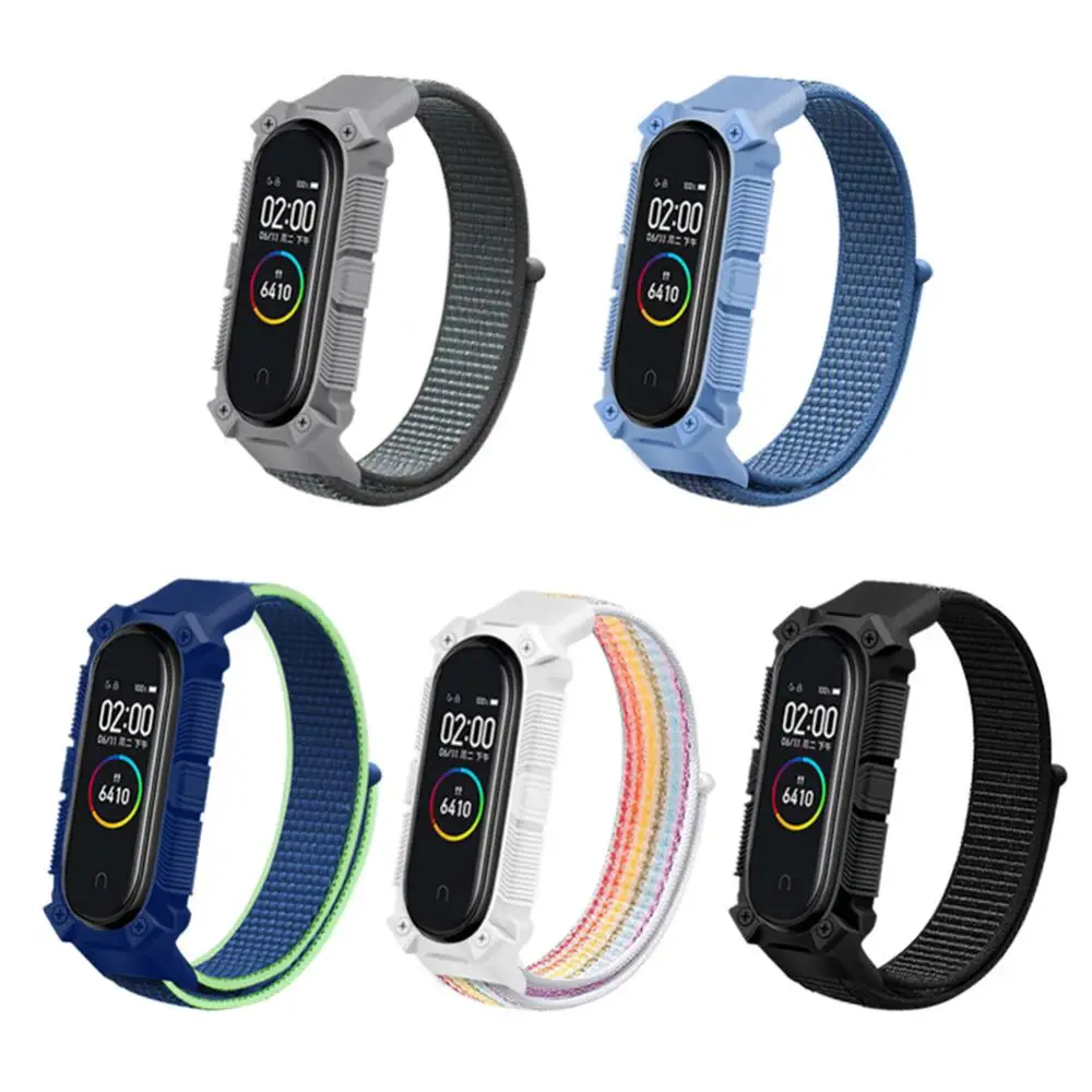 

Спортивный многоцветный нейлоновый ремешок для Mi Band 6/5/4/3 поколения Универсальный сменный Браслет для Mi Band