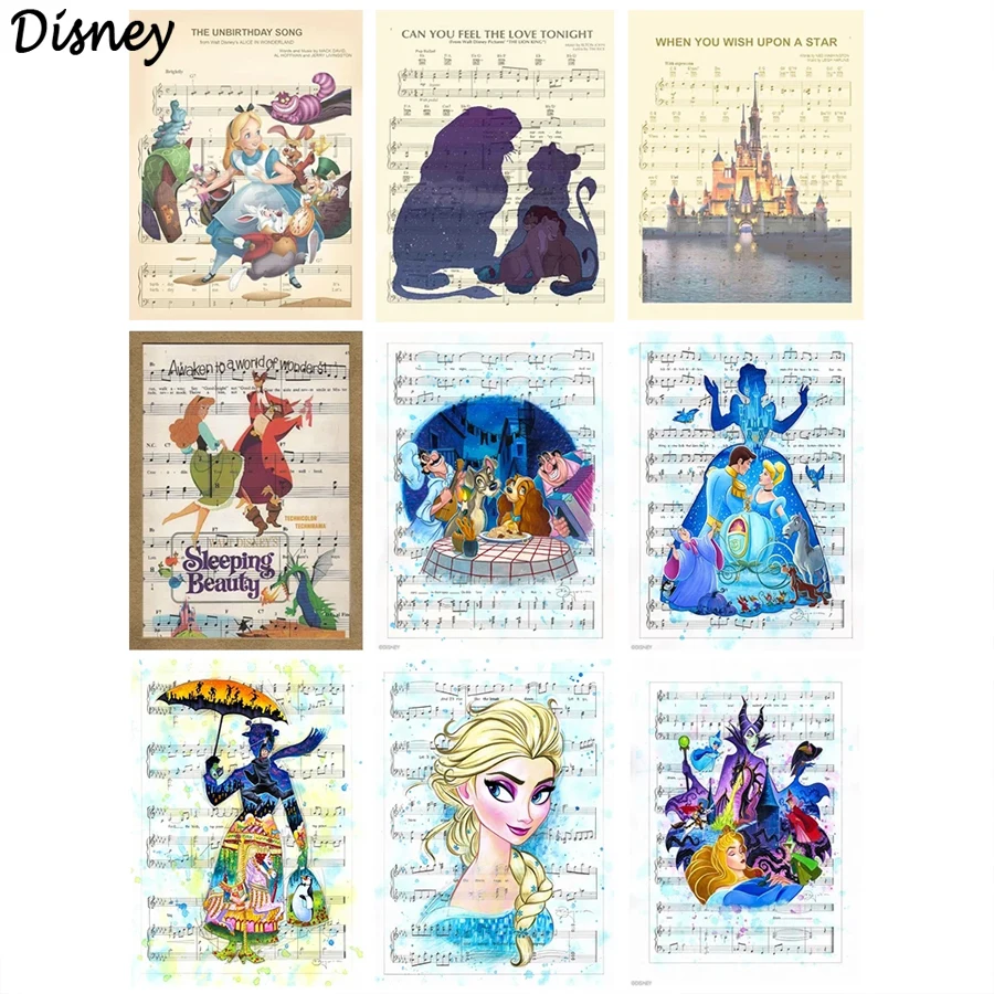 

Disney Diamond Painting Snow White Sleeping Beauty Cross Stitch Kit Mosaic Full Diamond Embroidery Cartoon Character Sheet Music