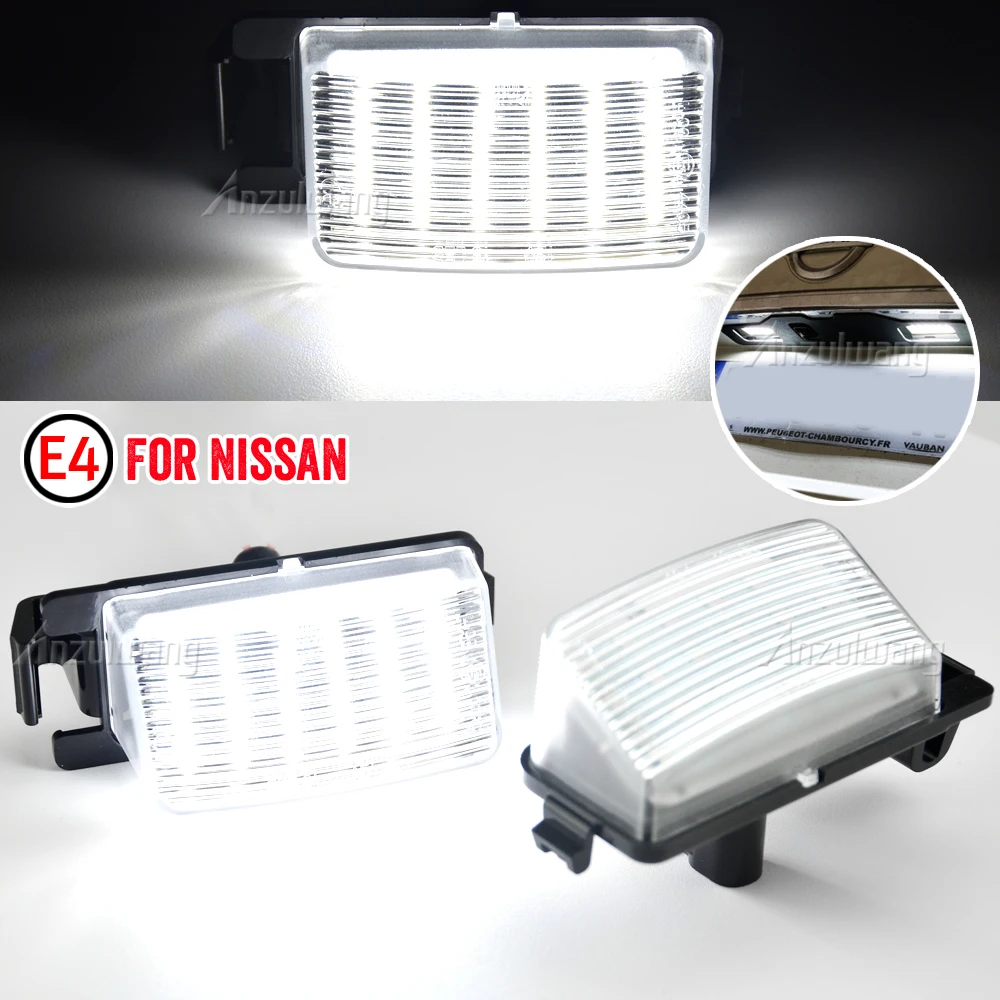 

2*LED License Number Plate Lamp Car Light Fit for Nissan Altima Maxima Rogue Murano Pathfinder Quest Sentra Versa Note JX35 QX60