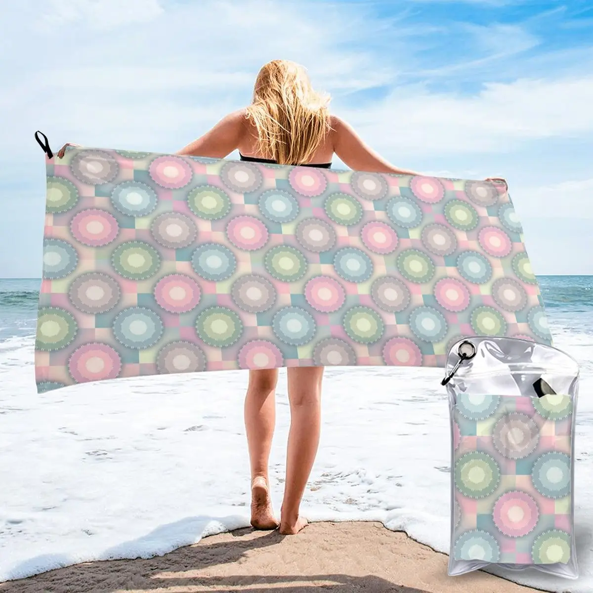 

Small Fresh Style Suitable For Outdoor Camping Hiking Beach Travel Gym Home Quick Absorbent Microfiber Bath Towel Customizable