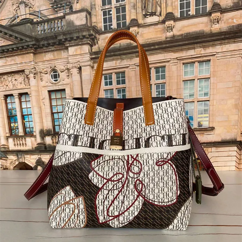 

Новинка 2023 из натуральной воловьей кожи CHCH HCHC Высококачественная вместительная сумка-мешок через плечо с надписью роскошные дизайнерские сумки-тоуты