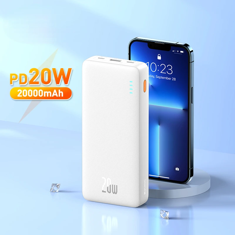 

2023NEW 20000mAh Power Bank PD QC 20W Portable Charger External Battery Quick Charge Powerbank for iPhone HUAWEI Xiaomi Samsung
