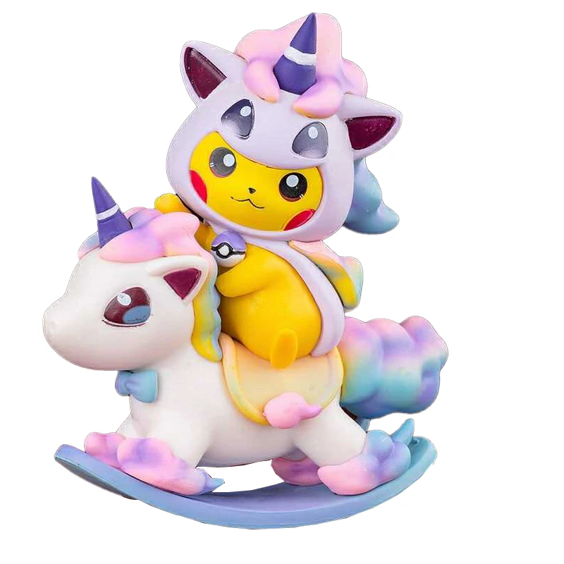 

Pokemon Pikachu Unicorn Figure 13CM Kawaii Animation Periphery Cute Pocket Monster Desktop Accessories Lovely Kids Birthday Gift