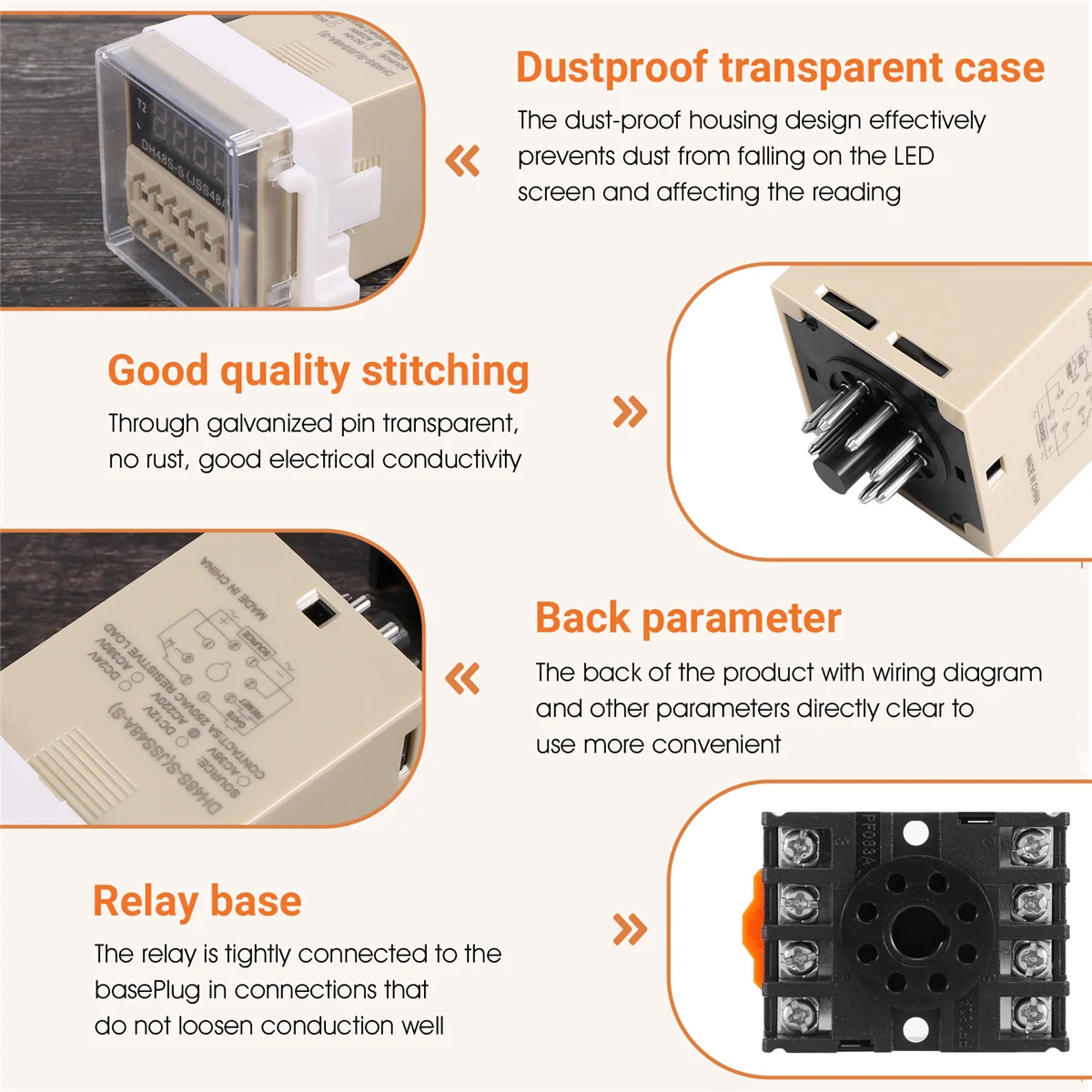 Программируемое релейное устройство с двойной задержкой переменного тока 220 В 5 А