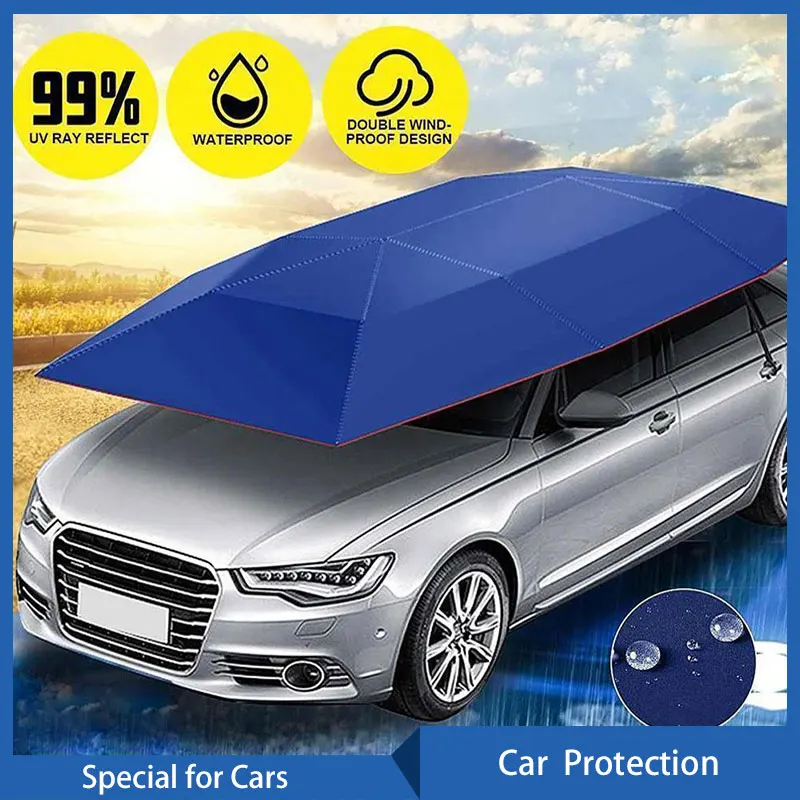

Car Foldable Protection Umbrella Summer Car Cover Shade Cover Car Roof Protect Outdoor Tent Anti-Uv Oxford Cloth Without Bracket