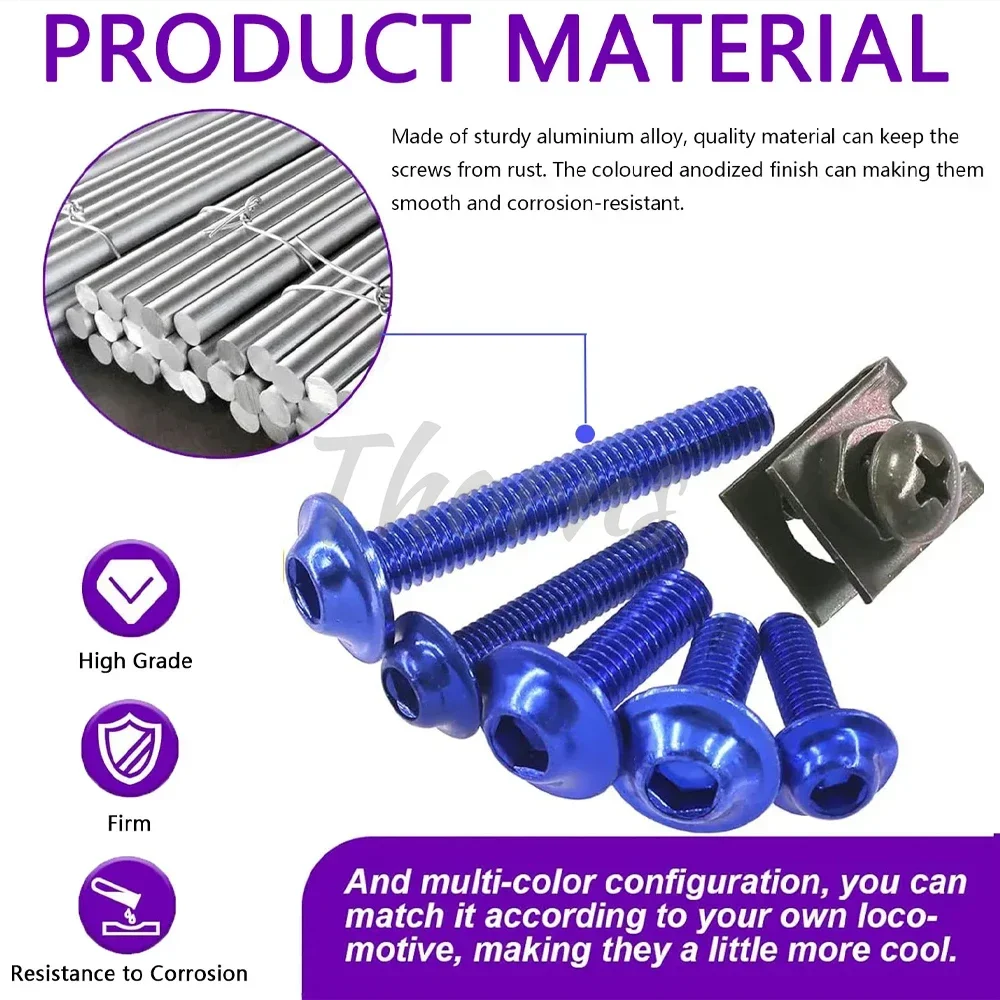 195 шт. комплект болтов обтекателя гайки зажимы для BMW R1200GS ADV R1250GS Adventure F900R F900XR G310R