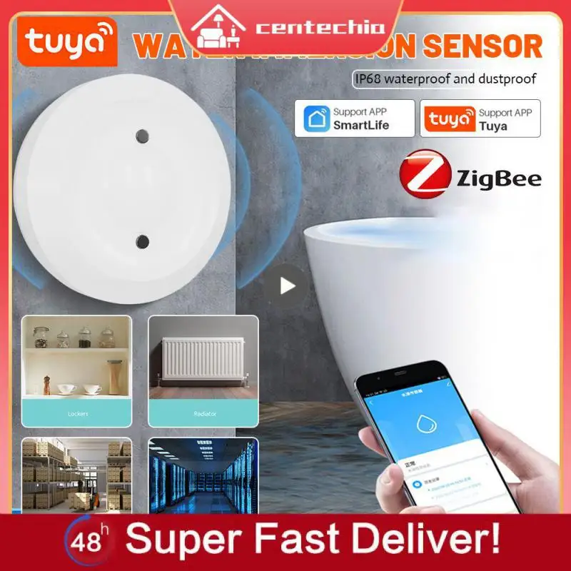

Zigbee Leakage Sensor Scene Linkage Water Sensor App Remote Monitoring Real-time Detection Water Immersion Sensor Smart Home
