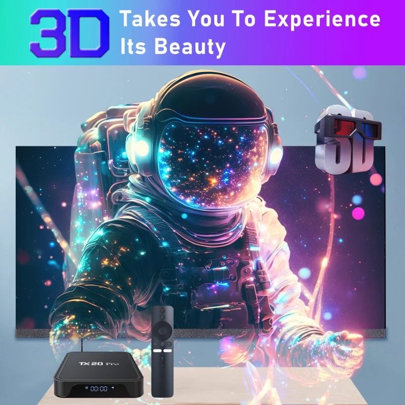 Фото ТВ-бокс TX20 Pro Android 15 Allwinner H313 Quad Core 8K 4K HD медиаплеер 4G 5G Dual WIFI BT5.0 8GB 128GB с голосовым пультом IPTV №5