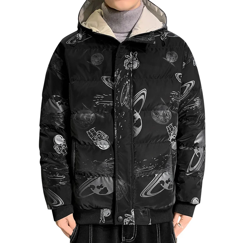

Cotton-Padded Coat Men's Autumn and Winter New Hooded Warm Jacket Fashion Jacket Men's Top