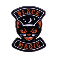 magic black cat accessory television brooches badge for bag lapel pin buckle jewelry gift for friends